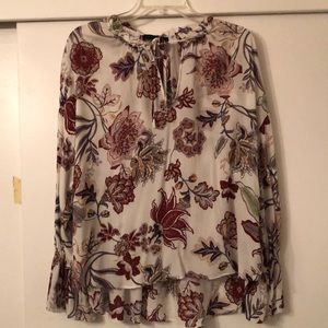 Sanctuary floral hippy tie-front top size M